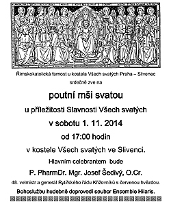 Poutní mše svatá u příležitosti Slavnosti Všech svatých