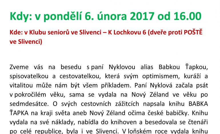 Anna Johana Nyklová – BABKA ŤAPKA ve Slivenci