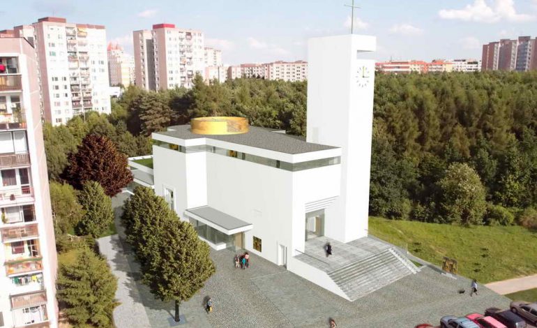 Reportáž o výstavbě kostela na Barrandově