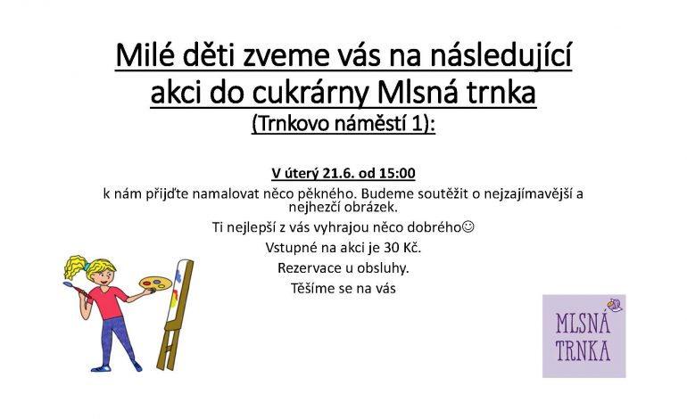 Malování v cukrárně Mlsná trnka