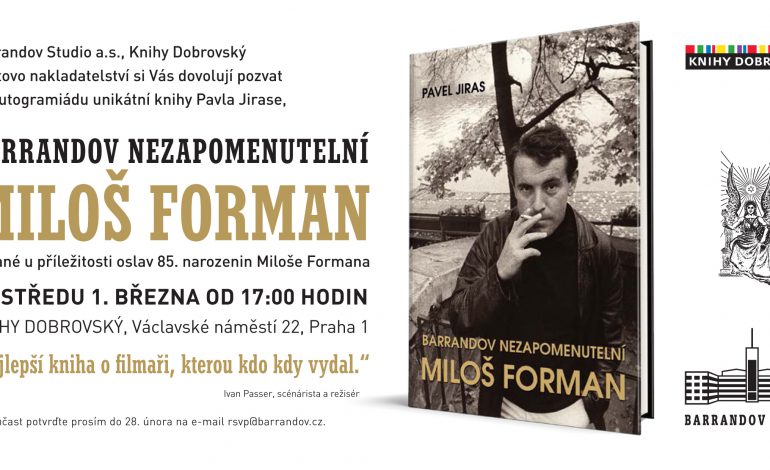 Autogramiádu unikátní knihy Pavla Jirase, Barrandov Nezapomenutelní – Miloš Forman