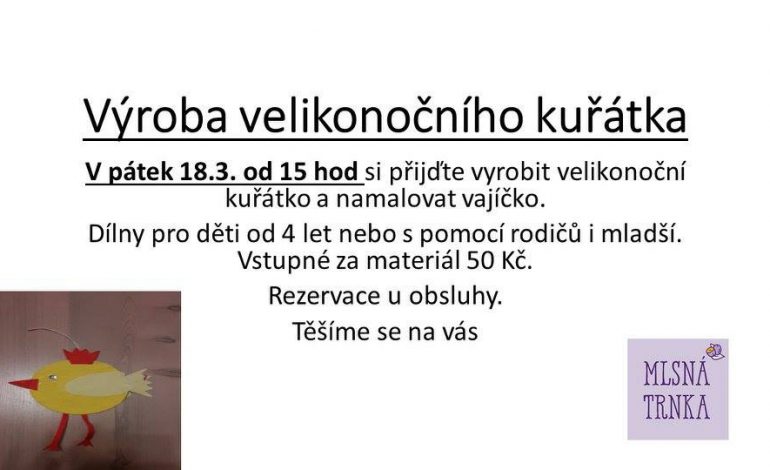 Výroba velikonočního kuřátka