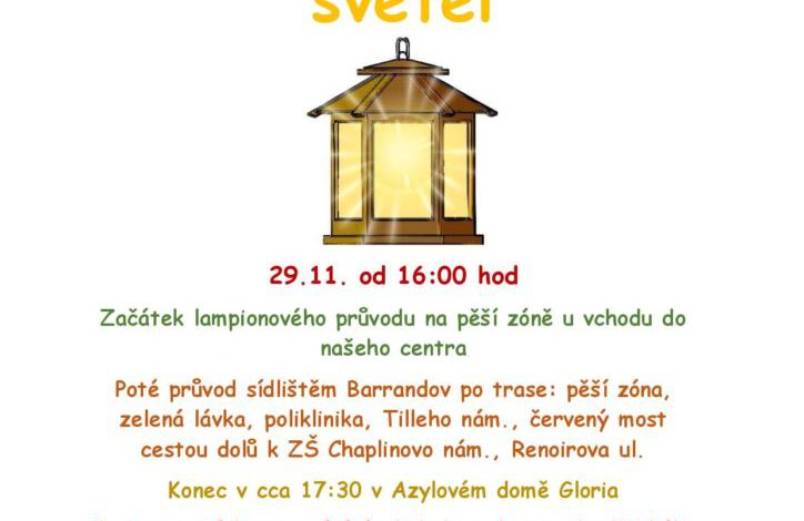 Adventní průvod světel s KRC Barrandov