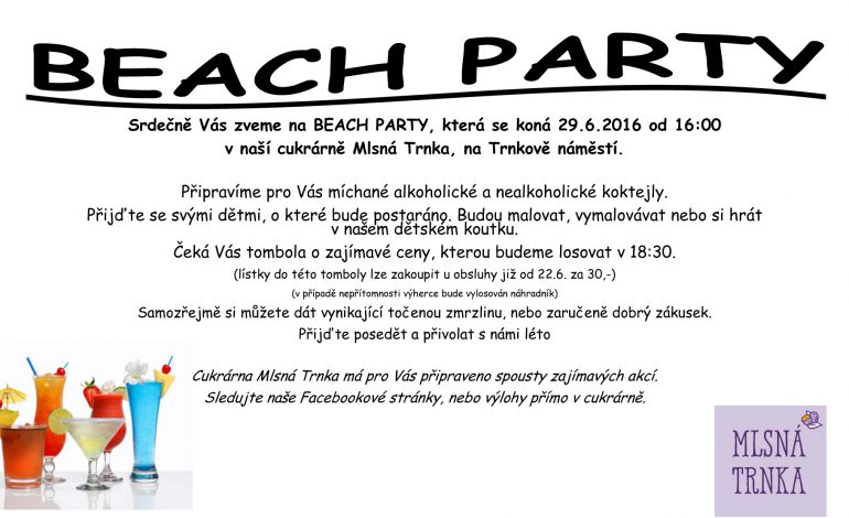 Beach party v cukrárně Mlsná Trnka