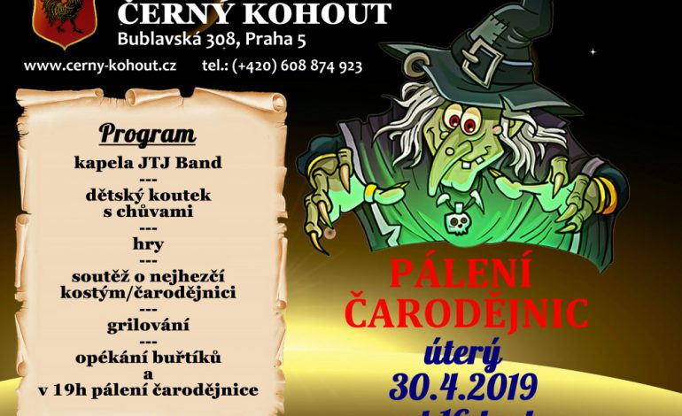PÁLENÍ ČARODĚJNIC v Restauraci Černý kohout
