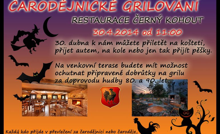 Čarodějnické grilování v restauraci Černý kohout