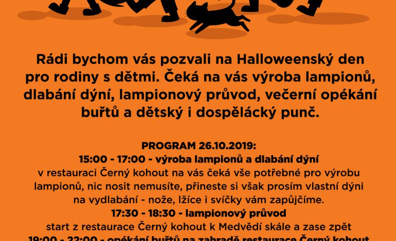 Halloween pro rodiny s dětmi v Restauraci Černý kohout