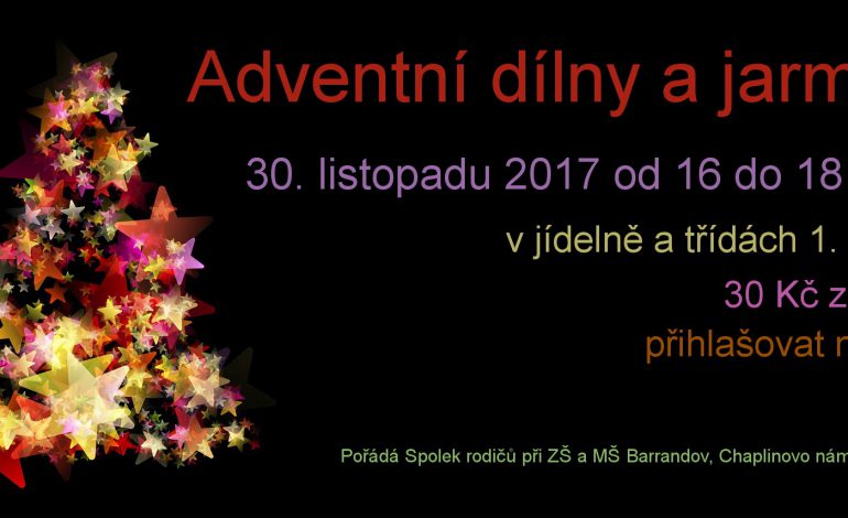 Adventní dílny a jarmark v ZŠ Chaplinovo náměstí