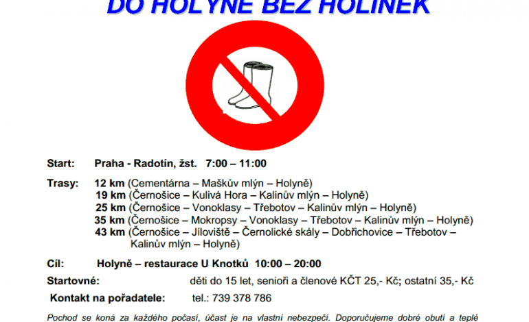 Do Holyně bez holínek – 9. ročník pochodu