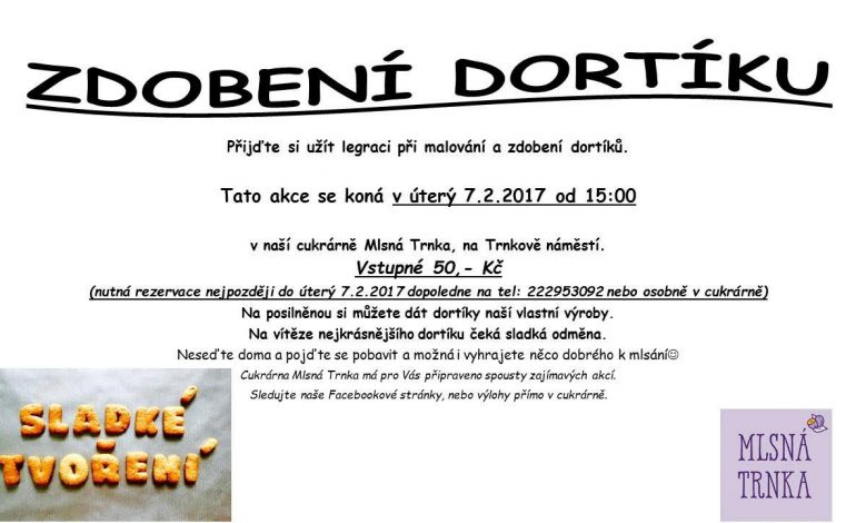 Zdobení dortíků v cukrárně Mlsná Trnka