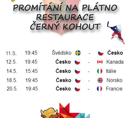 Hokejové promítání u Černého kohouta