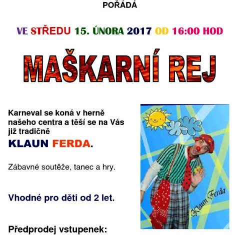 MAŠKARNÍ REJ v KRC Barrandov