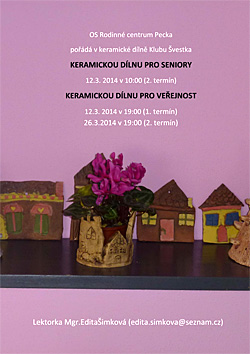 Keramická dílna pro seniory a pro veřejnost