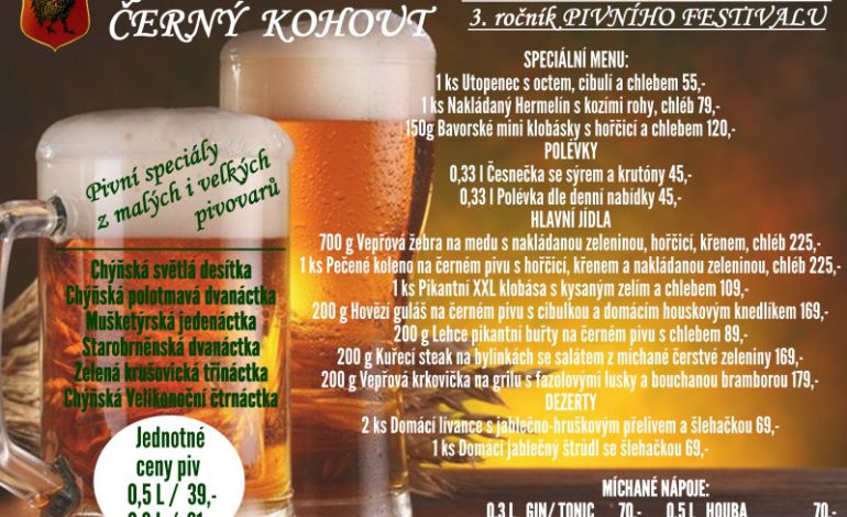 3. ročník pivního festivalu v restauraci Černý kohout