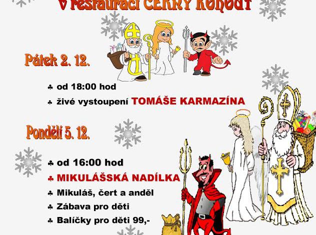 Mikulášská nadílka v restauraci Černý kohout