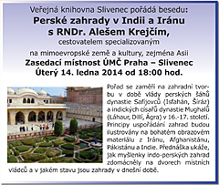 Cestovatelská beseda Perské zahrady v Indii a Iránu s RNDr. Alešem Krejčím
