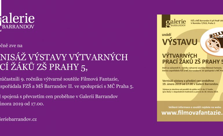 Slavnostní večer 9. ročníku výtvarné soutěže ZŠ Prahy 5 s názvem Filmová fantazie