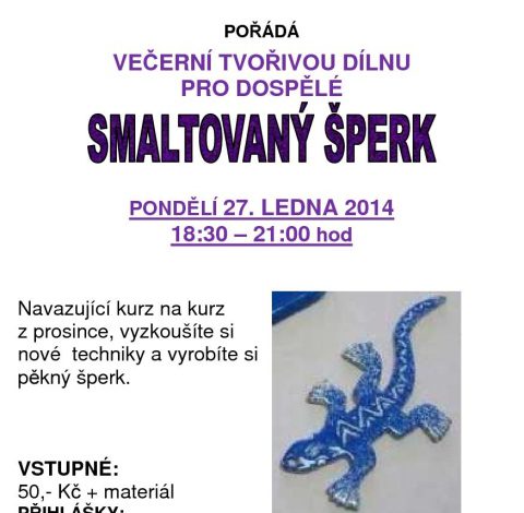 Večerní tvořivá dílna – Smaltované šperky