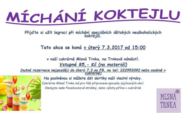 Míchání koktejlu v cukrárně Mlsná trnka